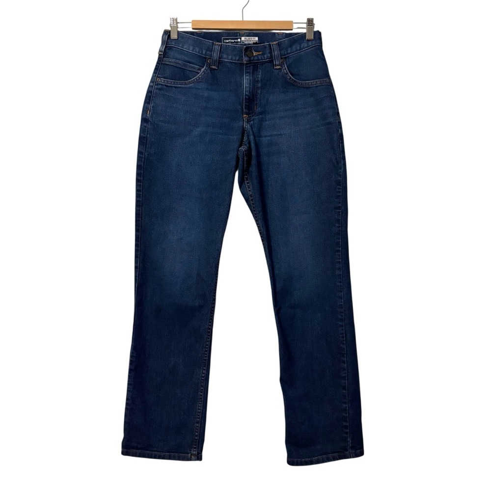 Carhartt Straight Low-rise Jeans Relaxed Fit Blue Women’s Size 30 X 32 Workwear
